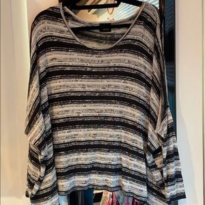 Striped flowy sweater